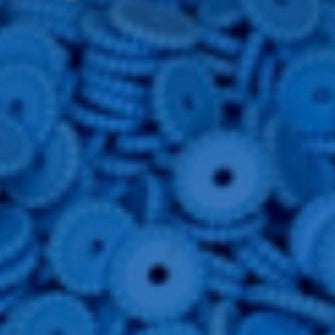 Perle plate bleu