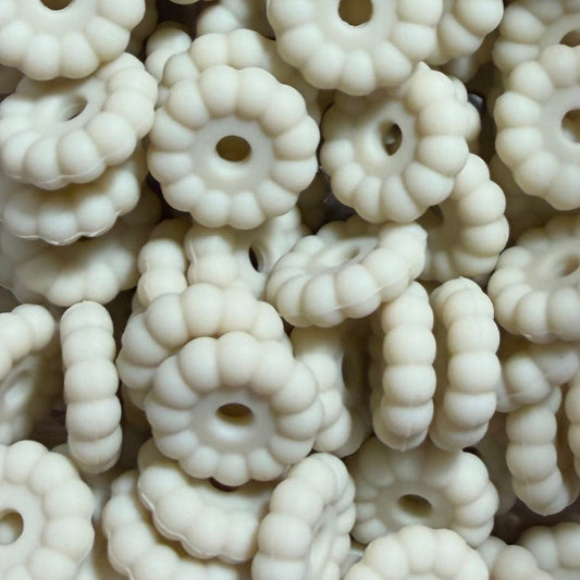 Perle d’espacement beige 12mm