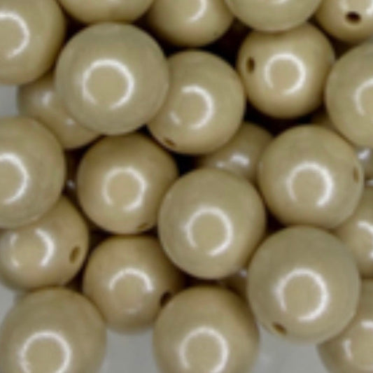 Perle beige opale 15mm