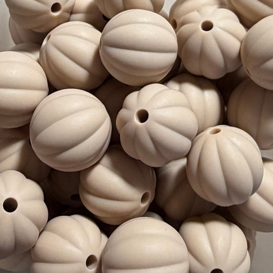 Perle citrouille beige 15mm