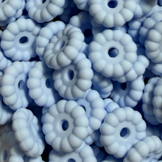 Perle d’espacement bleu 12mm