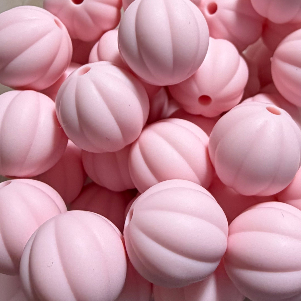 Perle citrouille rose 15mm