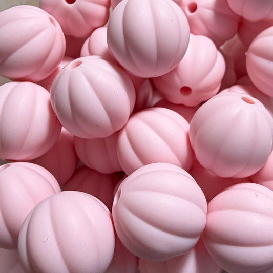 Perle citrouille rose 15mm