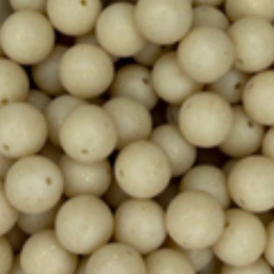Perle pailletée beige