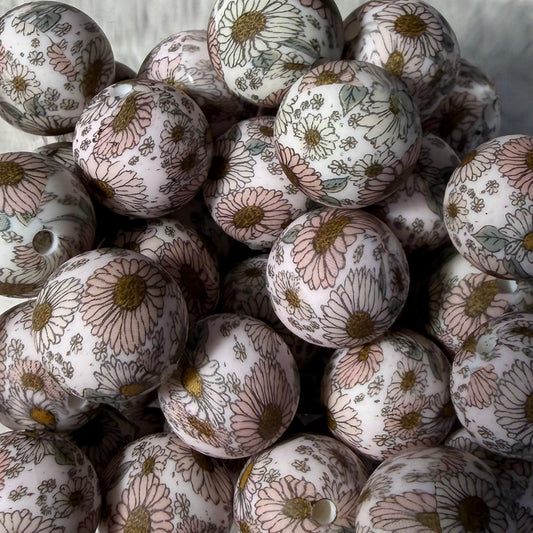 Perle douce marguerite 15mm