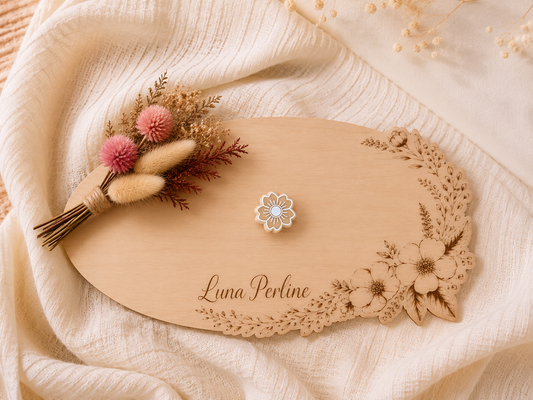 Fantaisie fleur beige